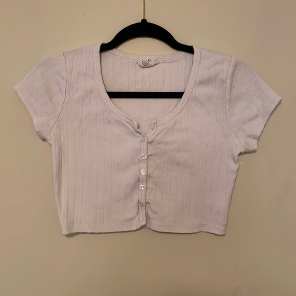 Button Up Crop Top - Picture 1 of 6